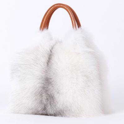 China Fashion Winter High Quality Real Fox Fur Bags Women Handbags Ladies for sale