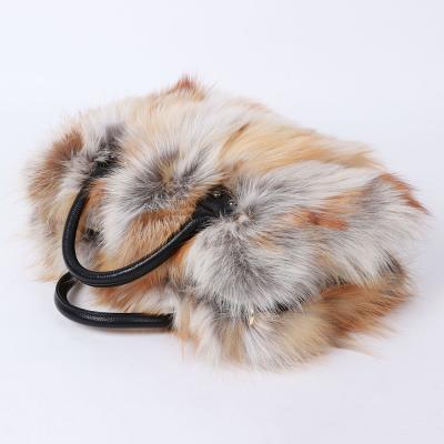 China ENGLAND STYLE Real Fox Fur Bags Women Tote Bag Fashion Handbags For High Quality Ladies for sale