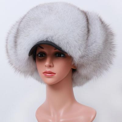 China breathable & Real Natural Fox Fur Hat Raccoon Fur Earflap Hats Unisex Winter Waterproof Warm Women for sale