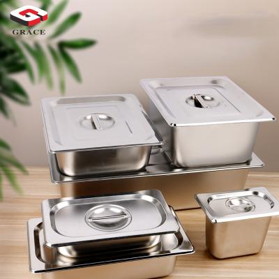 China Desgin China Sale Modern Popular Standard GN Containers Stainless Steel Buffet Gastronorm Chafing Pans for sale