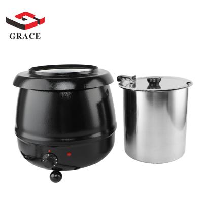 China Banquet Kitchen Equipment Large Capacity 10L Electric Soup Food Warmer Easily For Hotel Buffet for sale