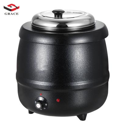 China High Quality Soup Bucket Tabletop Kitchen Buffet Restaurant Stainless Steel Warmer Soup Pot Steps Easily Cleaned Heating Display for sale