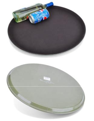 China Eco - Friendly 45.5CM Diameter / 13.65 Inch Round Restaurant Hotel Waterproof Non - Slip Tray for sale