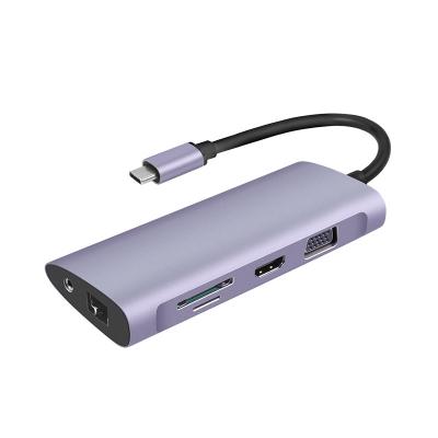 China Type-C Enabled Devices 2019 Best Selling 11 in 1 Portable Type C Hub to USB C Adapter with Multi Ports Type C Converter for Macbook Pro and Air for sale