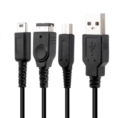 China Black 3 in 1 USB Charger Cable for NDSI NDSL for GBA PS Console 1.2M Cable JW-NDSI3IN1 for sale