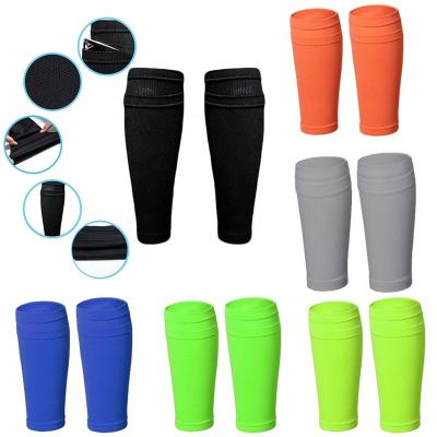 China Universal Design Shin Guard Socks Football Soccer Shin Guard Sleeves Double-Layer Mesh Breathable for sale