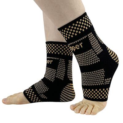 China Protective Jacquard Knitted Ankle Cuff Ankle Sleeve With Copper Ion for sale