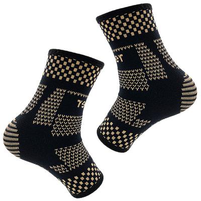 China Elastic Compression Socks Foot Sleeve With Copper Fiber for sale