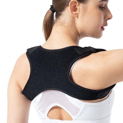 China Neoprene Back Straps Neoprene Adjustable Posture Corrector Belt Relieve Hunchback Lumbar Support Back Brace for sale