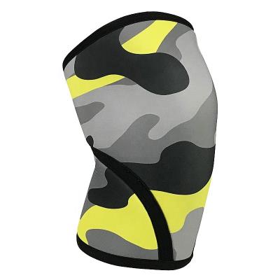 China Breathable Fitness Sports Knee Sleeve 7mm Camouflage Neoprene Weightlifting Knee Support for sale