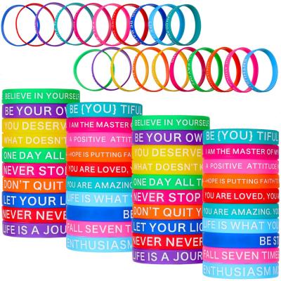 Κίνα Custom Inspirational Silicone Wristbands With Good Silicone Rubber Material And Acceptable OEM/ODM Services προς πώληση