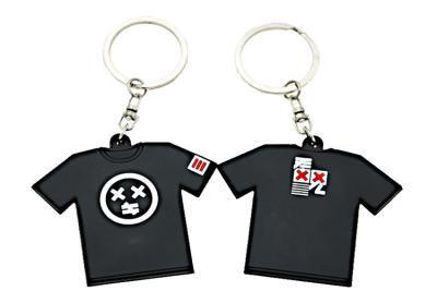 China Custom Made Clothed Keychain Soft 3D Rubber PVC Key Chain PVC Rubber Keychain for sale