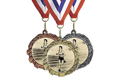 Chine Cadeaux personnalisés Médaille de sport de marathon de prix d'or en métal miraculeux avec des médailles de prix en métal de ruban à vendre