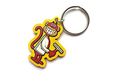 China Populaire Cartoon Rubber 3D Keychain, Rubber Keychains In het groot Gevormde Radijs Te koop