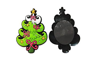 China Xmas Tree Shape Soft Fridge Magnets Eco Friendly Raw Materials 3D Effect for sale