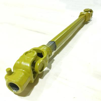 China Hotels Forging 45C Thrust Pin Yokes Triangular Tube T50 50HP Drive Shaft Steel Universal Joint 30.2*80 L 900mm 21 Teeth Without Cover for sale