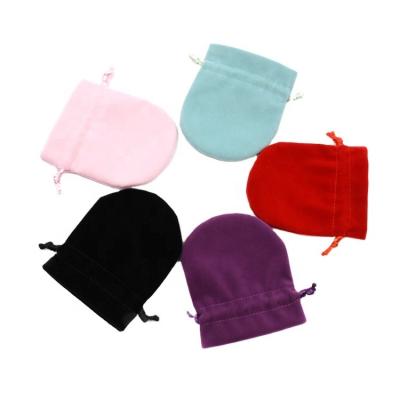 China Lovely Eco-Friendly Folding Jewel Bracelet Watch Ring Jewelery Box Drawstring Velvet Pouch Travel Small Travel Bags for sale