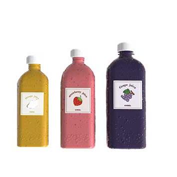 China Beverage Packing 2021 Newcomer! 16oz embossed flat square cold pressed pet juice bottles with caps for sale for sale