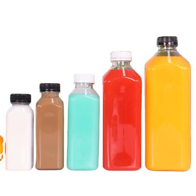 China 1 Liter Pet Beverage Plastic Packaging Beverage Bottles 1500ml Empty Cold Pressed Juice Plastic Bottles for sale