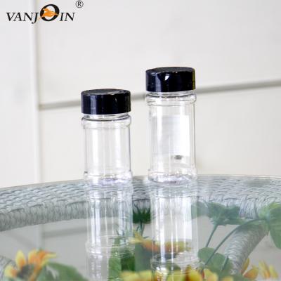 China Plastic Pet Spice Jar Eco - Friendly Sustainable Packaging Square Pepper Spice Jar for sale