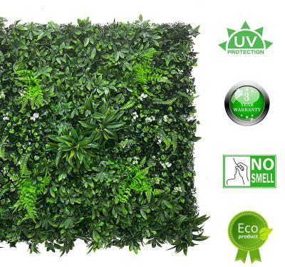 China New Style 2021 Artificial Plastic Decorative Faux Foliage Green Wall Panel Eco - Friendly Factory for sale