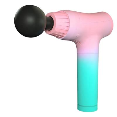 China 2021 Portable Massage Gun Massager Products Heat Body Muscle Gun Colorful Deep Triangle Workout Small Body Heat Percussion Massager for sale