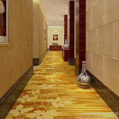 China 4m Width Golden Hotel Corridor Decorative Axminster Carpet For Sales With Low Prices for sale