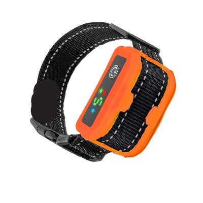 China Amazon Pet Training Equipment Dog Bark Control Shock Collar Viable 2021 Hot Humanitarian No Bark Collar Orange Color for sale