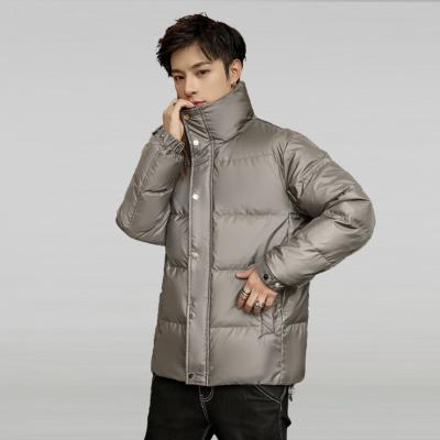 China 2021 viable Korean version men's duck down jacket bread stand collar youth thickened extra large men's down coat for sale