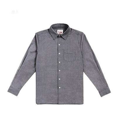 China 2021 Fashion Men's Anti-pilling Button Shirts Vintage Casual Shirt For Men Slim Fit Cotton Long Sleeve Shirt for sale