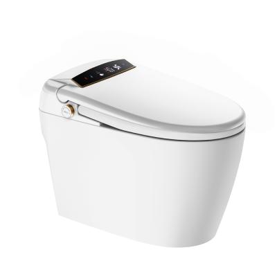 China Instant Heating Hidden Tank Ceramic Strap Or Automatic P-trap Smart Toilet With Hidden Tank for sale