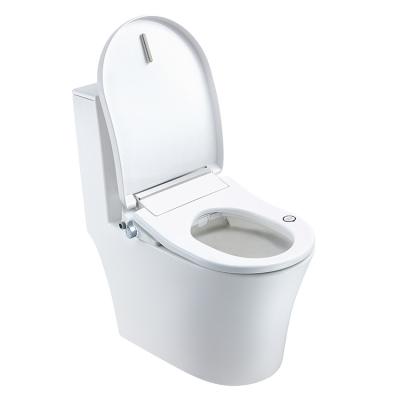 China Electronic Bidets Wholesale China Trade ABS Elongated Bidet Heated Seat Air Warmer Dryer Easy Install Toilet for sale