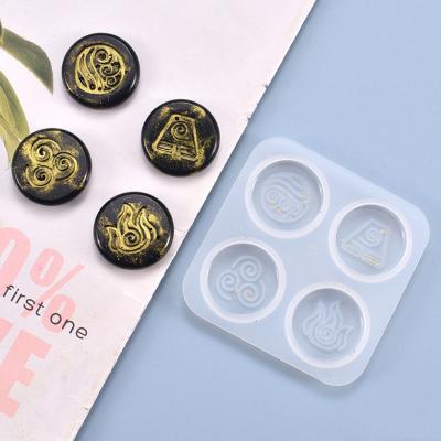 China Mini Resin Mold Silicone Mold Jewelry Key Chain Viable UV Epoxy Pendant Quicksand Making Tools Home Crafts Clay Molds for sale