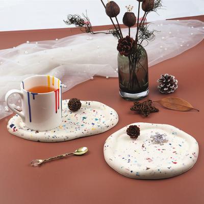 China DIY Viable Resin Epoxy Irregular Clouds Plate Tray Tea Coaster Jewelry Plate Plaster Mirror Silicone Mold for sale