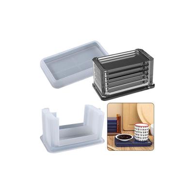 China DIY Epoxy Resin Mold Viable Coaster Jewelry Storage Box Rectangular Silicone Mold Jewelry Tools Jewelry Accessories for sale