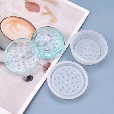 China Diy Crystal Glue Mold Self-Made Self-Made Resin Molds Silicone Cigarette Viable Grinding Device Tobacco Grinding Silicone Mold for sale