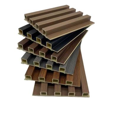 China Environmental Friendly Decorative Wooden Wpc Linyi Plastic Composite Wpc Siding Wall Panel For Hotel for sale