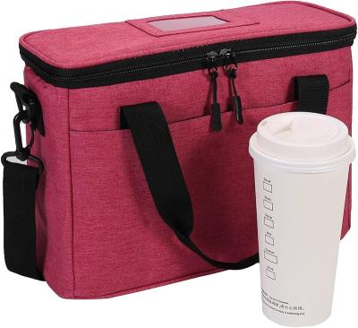 China Waterproof Drink  Drink Carrier - Perfect Beverage Delivery Bag with Removable Dividers with Handle for sale