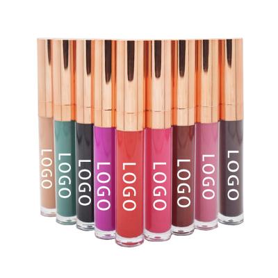 China Waterproof Private Label Make Your Own Brand 30 Color Matte Lip Gloss Lipstick Rich-Color-Long-Lasting Lip Gloss for sale