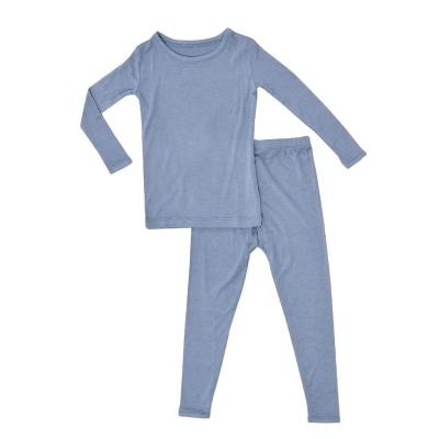 China Hot Sale Infant Pajamas Set Solid Color Bamboo Cotton Kids Pajamas Set Breathable Baby Pajamas Set for sale