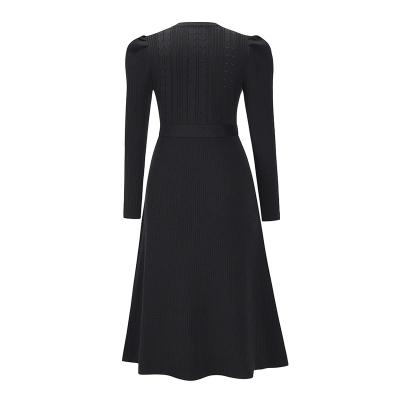 China Soft high quality material elegant fashion knit dress autumn dresses for women for sale