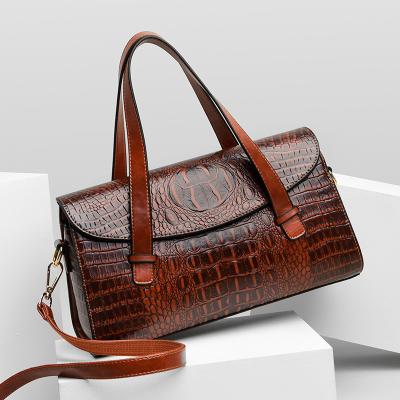 China Fashion Trendy New Crocodile Embossed Luxury Handbags Ladies Sling Shoulder Bag PU Leather Tote Bag Women Handbags And Purses for sale