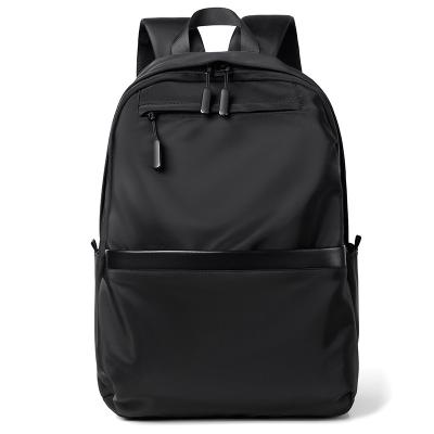 China Softback Anti-theft Men's Simple Design Backpacks Large Capacity Laptop Backpacks Black College Casual Rucksack School Bags for sale