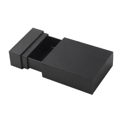 China Recyclable Hot New Products Drawer Packaging Black Paper Sliding Gift Box With Low Price for sale