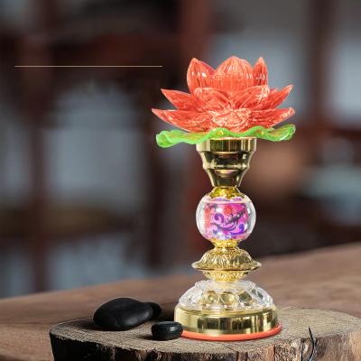 China Light Plug-in Decoration LED Lotus Buddha Power Fortune For Lotus Light Lamp for sale