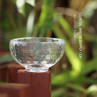 China Viable Crystal Water Purification Supply Cup Holy Water Supply Bowl In Front Of Buddha For Tantrism Eight Cup for sale