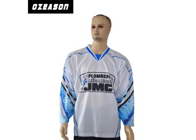 China Dri Fit Fabric Ice Hockey Shirts Self Design Pattern  Plus Size For Sports Team for sale