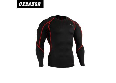 China Bodybuilding Mens Compression Garments / Clothing Heat Transfer Print Wash Easily for sale