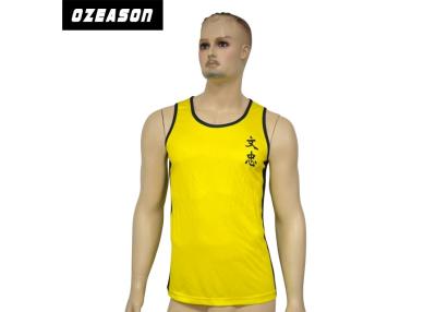 China General Fit Wrestling Tank Tops Anti - Shrink , Yellow Tank Top Adult Sizes for sale