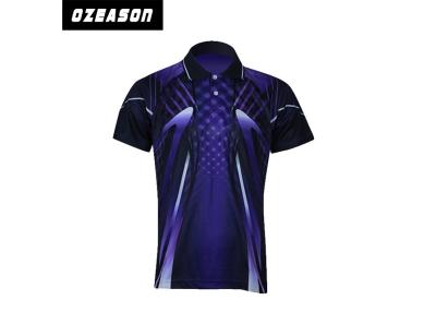 China Polo Shirts Cricket Team Jersey , Blue International Cricket Jerseys Anti Shrink for sale